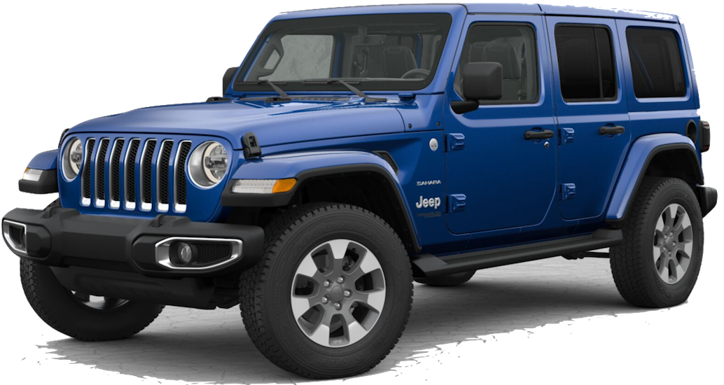 blue jeep wrangler
